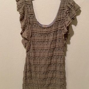 Sace full lace tank top/dress - taupe